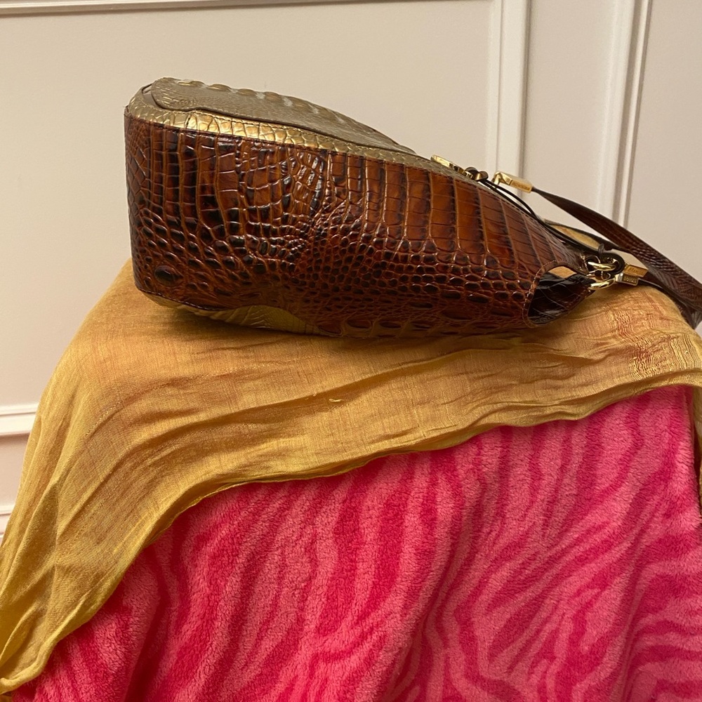 Brahmin Marianna Rose Gold Provence, embossed genuine leather Tote/Satchel. - Picture 4 of 12